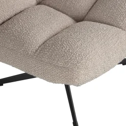 WOOOD Vinny draaifauteuil bouclé zand
