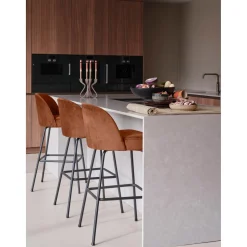 Online WOOOD Vogue barstoel 80 cm velvet Roest