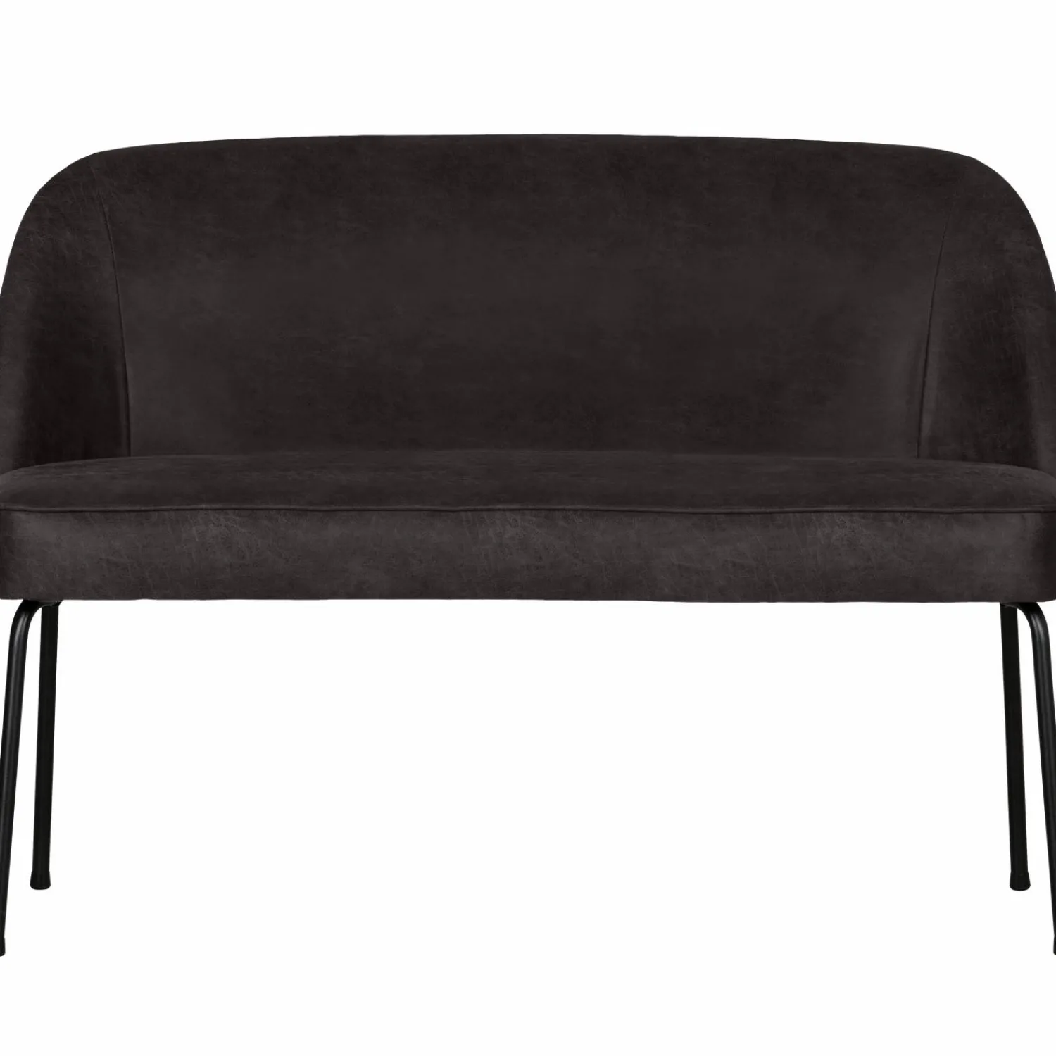 New WOOOD Vogue eetbank leer Zwart