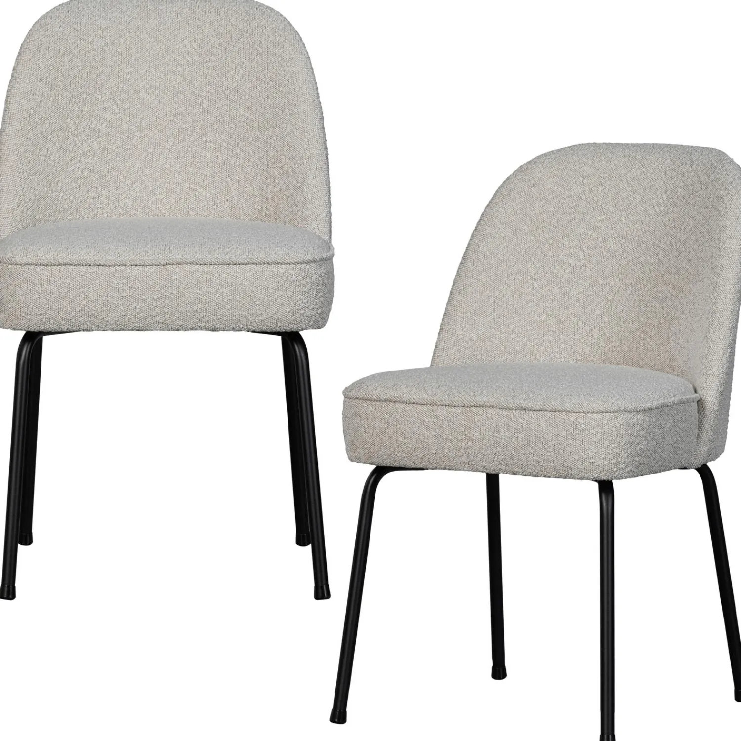 Online WOOOD Vogue eetkamerstoel bouclé Naturel