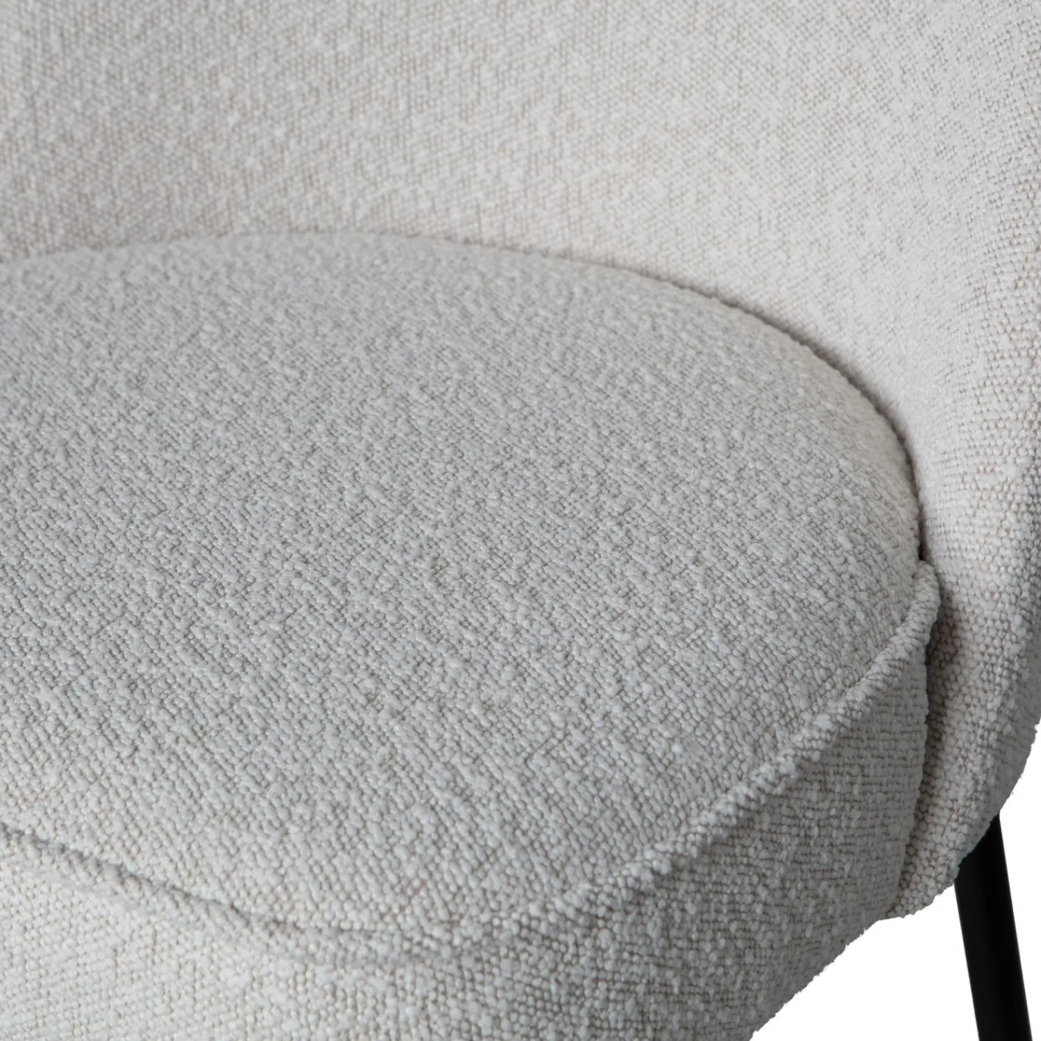 Online WOOOD Vogue eetkamerstoel bouclé Naturel