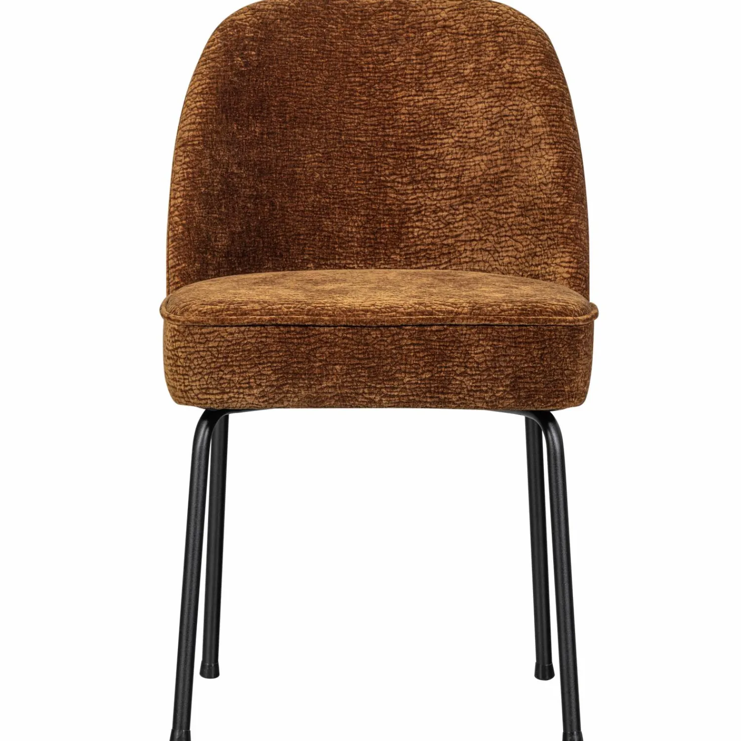 Best WOOOD Vogue eetkamerstoel 3D chenille Middenbruin
