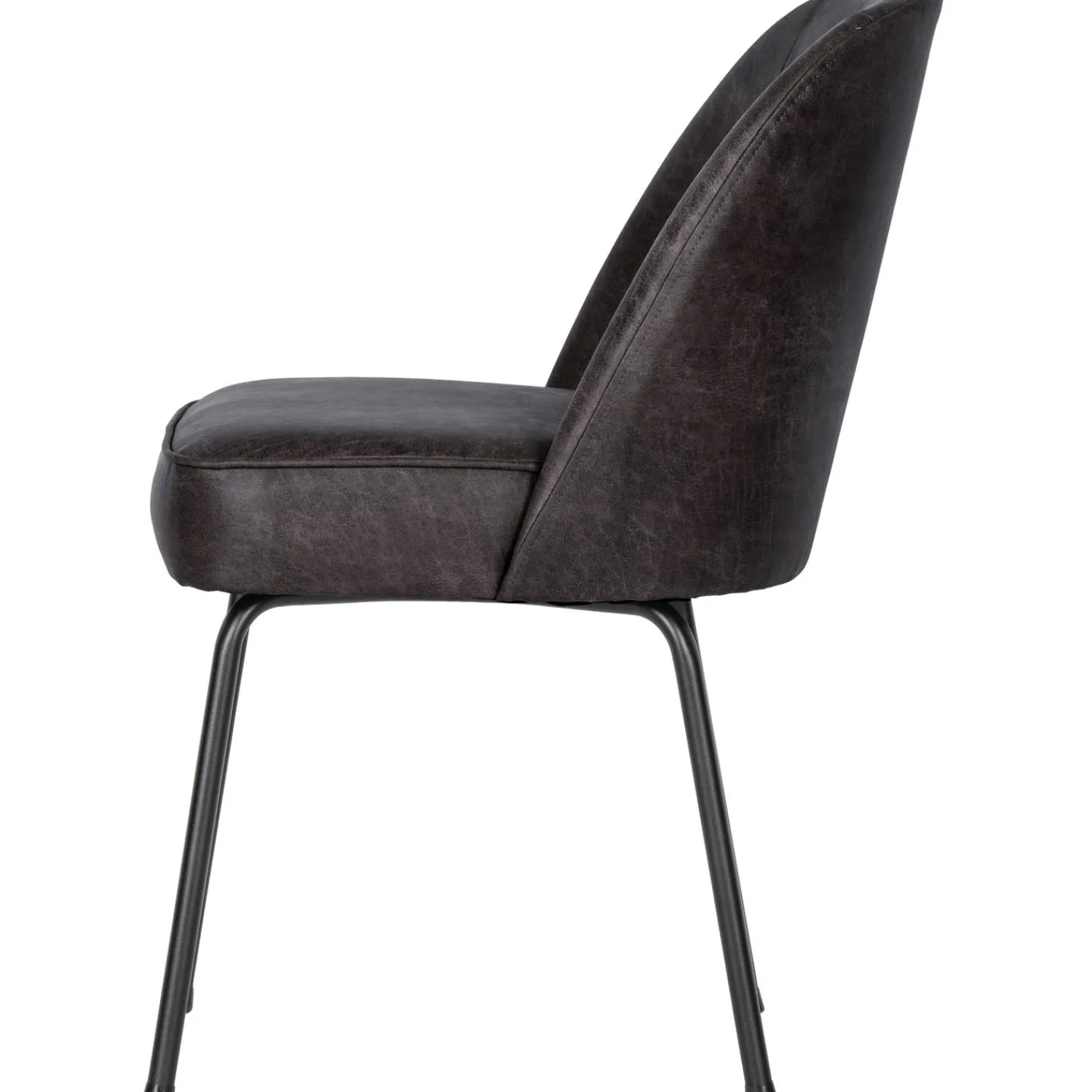 WOOOD Vogue eetkamerstoel leer Zwart