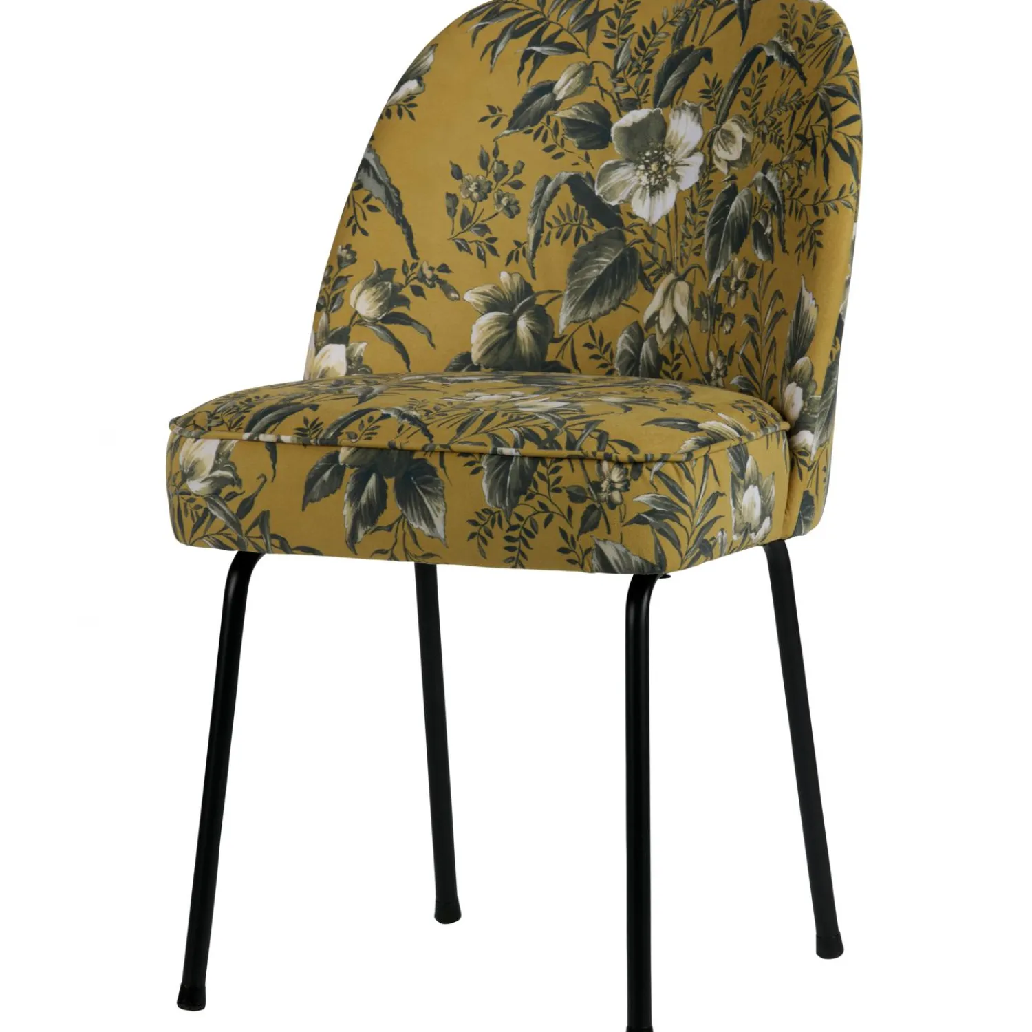Outlet WOOOD Vogue eetkamerstoel velvet Poppy mosterd