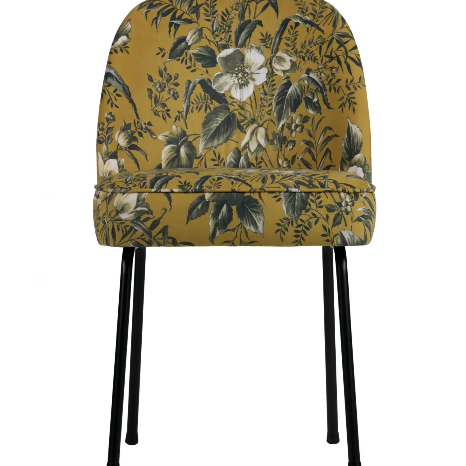 Outlet WOOOD Vogue eetkamerstoel velvet Poppy mosterd