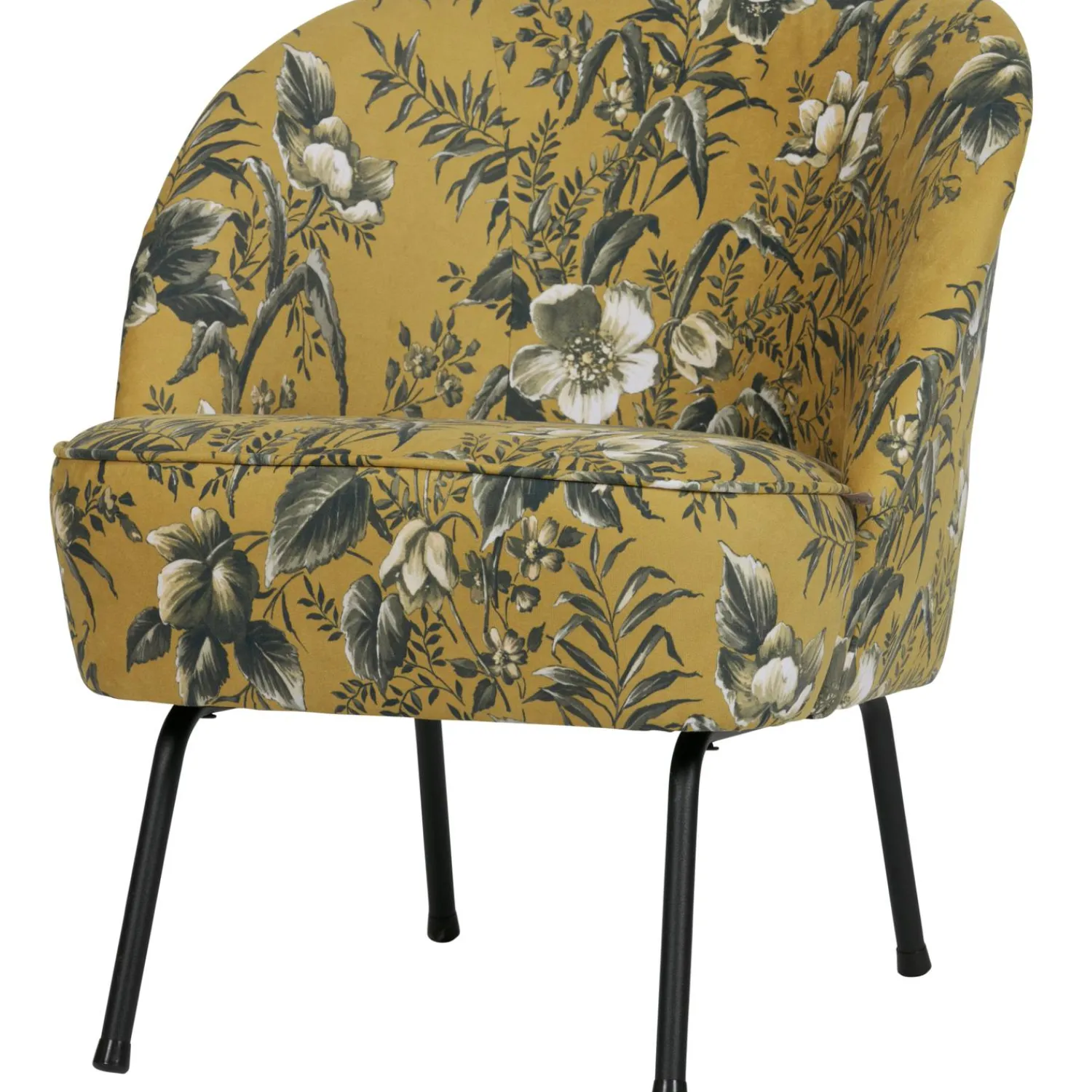 Outlet WOOOD Vogue fauteuil velvet Poppy mosterd
