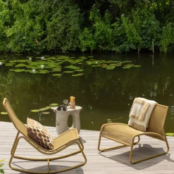 Sale WOOOD West tuin loungestoel Honinggeel