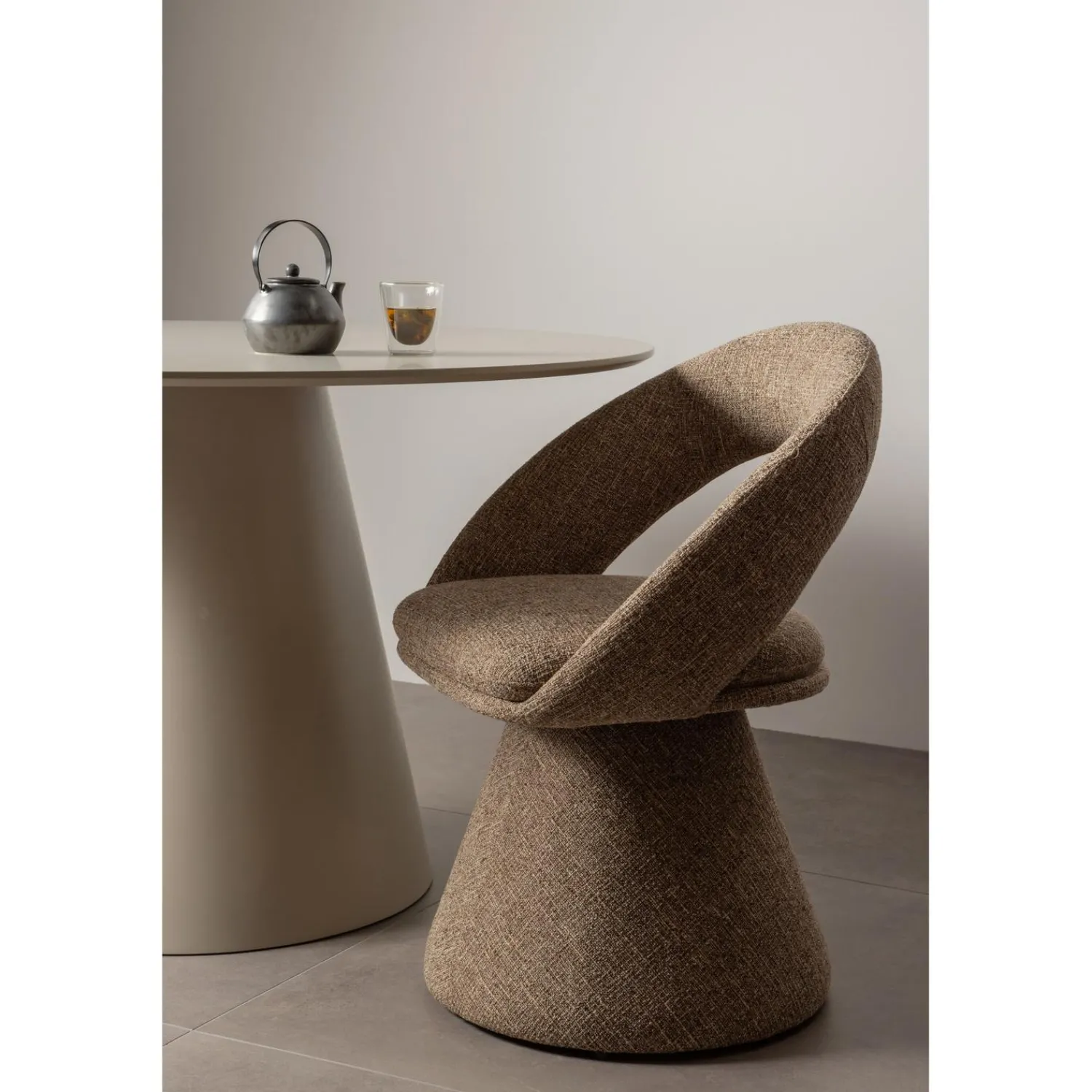 Clearance WOOOD Winter draaibare eetkamerstoel Zand melange