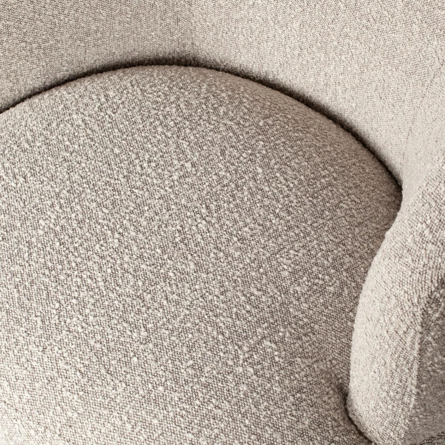 Best WOOOD Woolly draaifauteuil bouclé gemeleerd Naturel