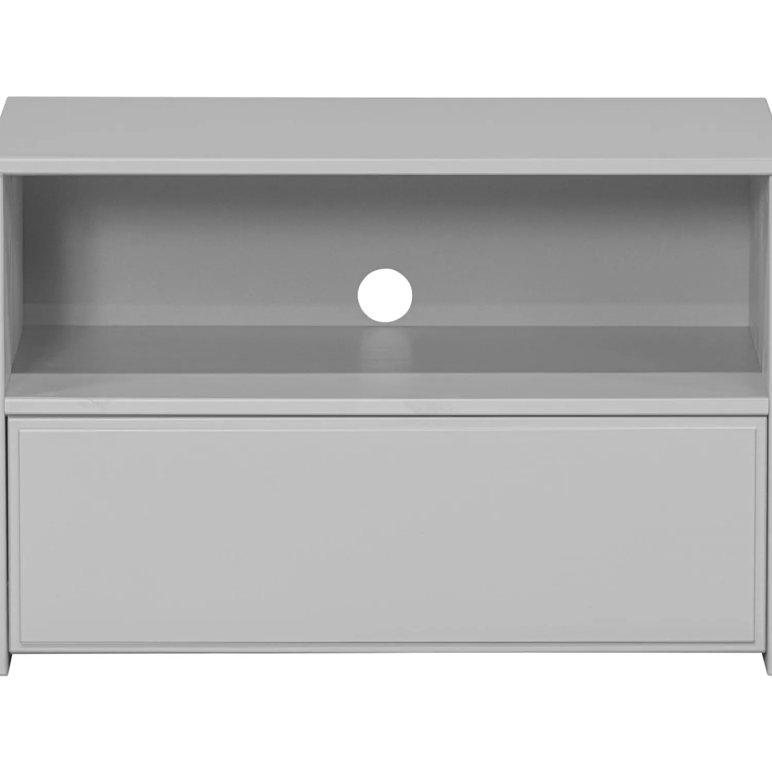 Clearance WOOOD Yissa tv meubel met lade/open vak grenen wolkengrijs