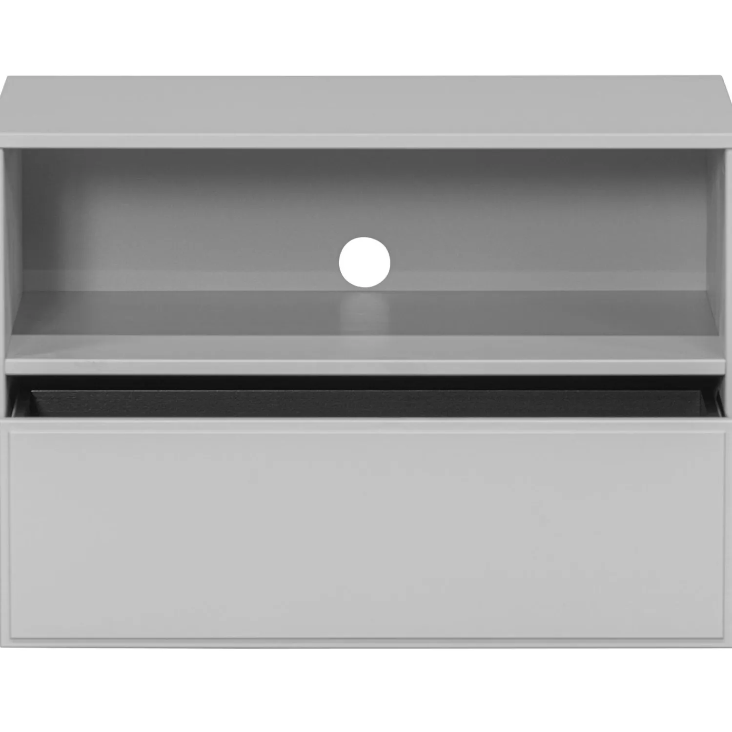 Clearance WOOOD Yissa tv meubel met lade/open vak grenen wolkengrijs