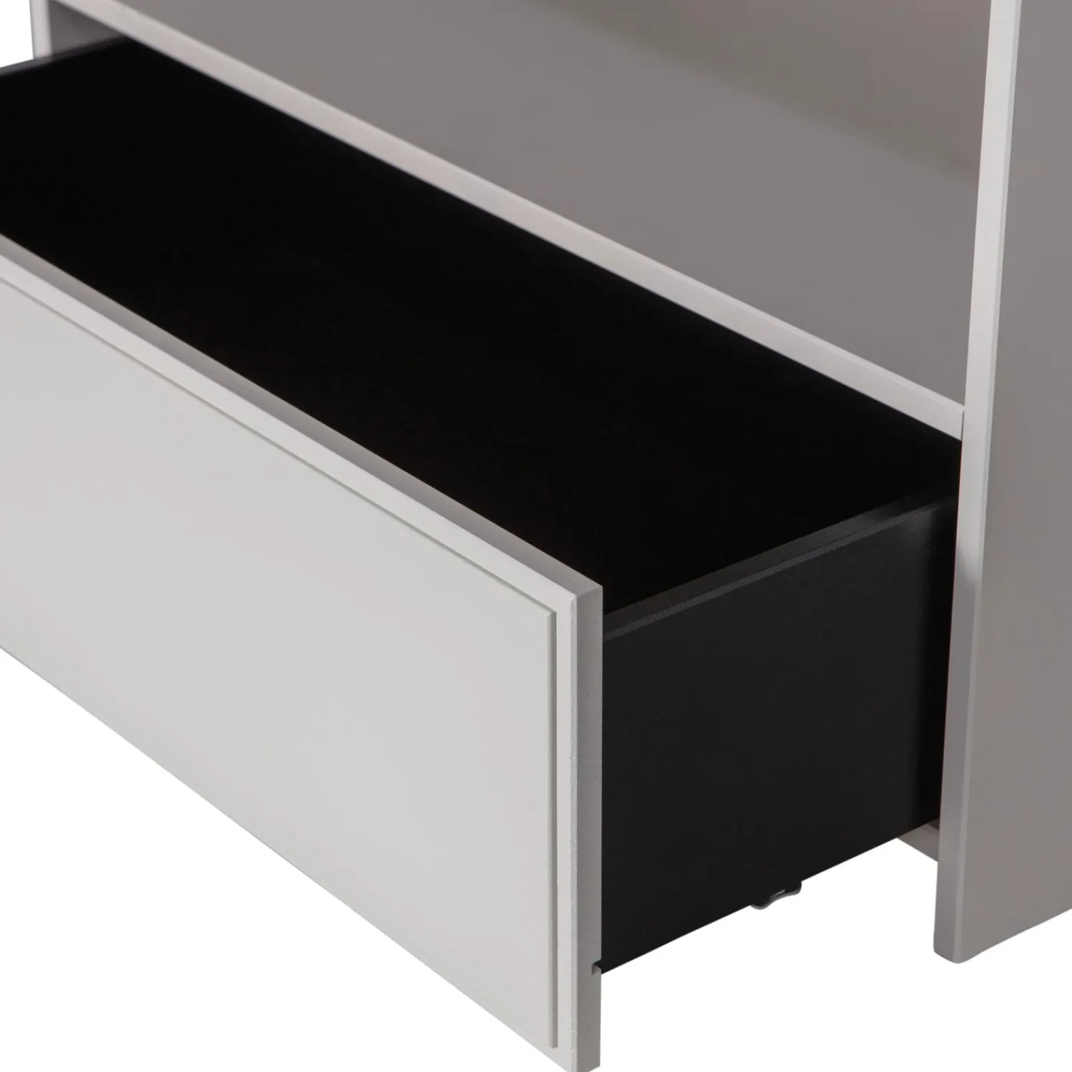 Clearance WOOOD Yissa tv meubel met lade/open vak grenen wolkengrijs