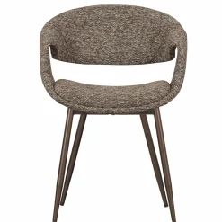 Clearance WOOOD Yossi eetkamerstoel met metalen poot koper Bruin