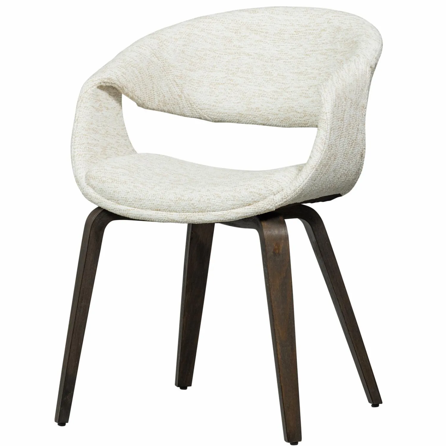 Best WOOOD Yossi eetkamerstoel met houten poot donkerbruin Naturel