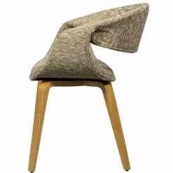 New WOOOD Yossi eetkamerstoel met houten poot naturel Zand