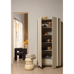 Outlet WOOOD Yvo bijzettafel betonlook naturel
