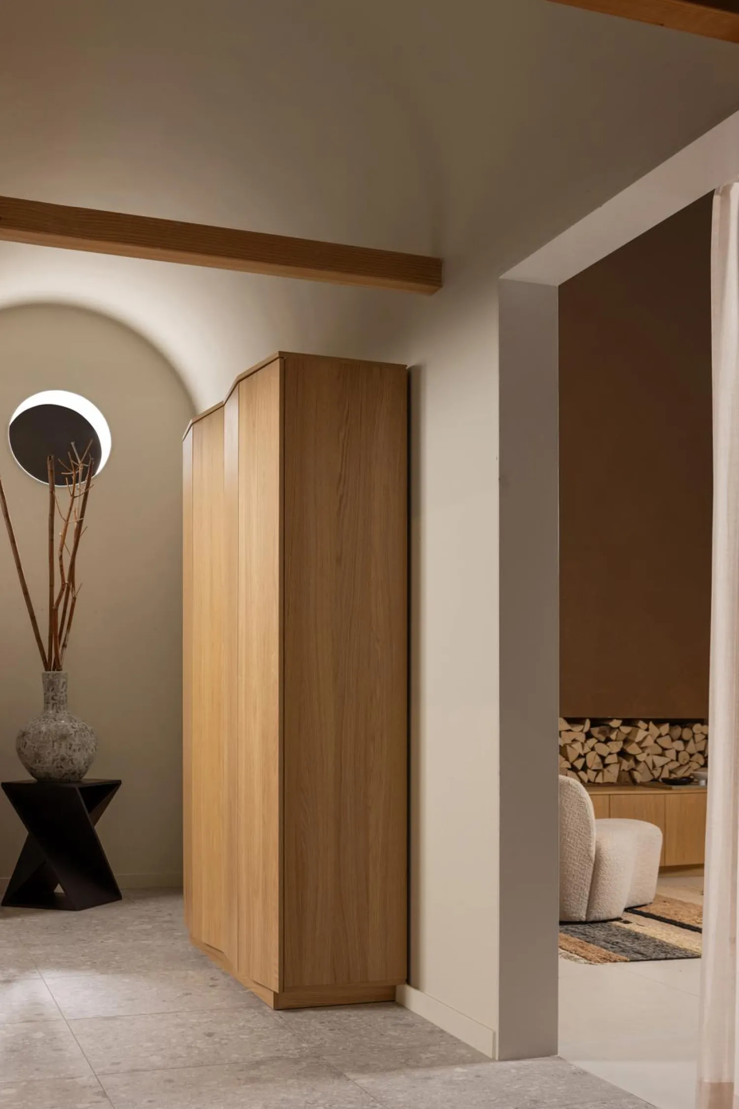 Outlet WOOOD Zuma hoge kast 67 cm eiken transparant
